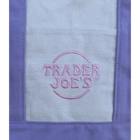 Trader Joe’s Mini Canvas Tote Bag Pastel Set of 4 Reusable Limited Edition NWT - Picture 3 of 12